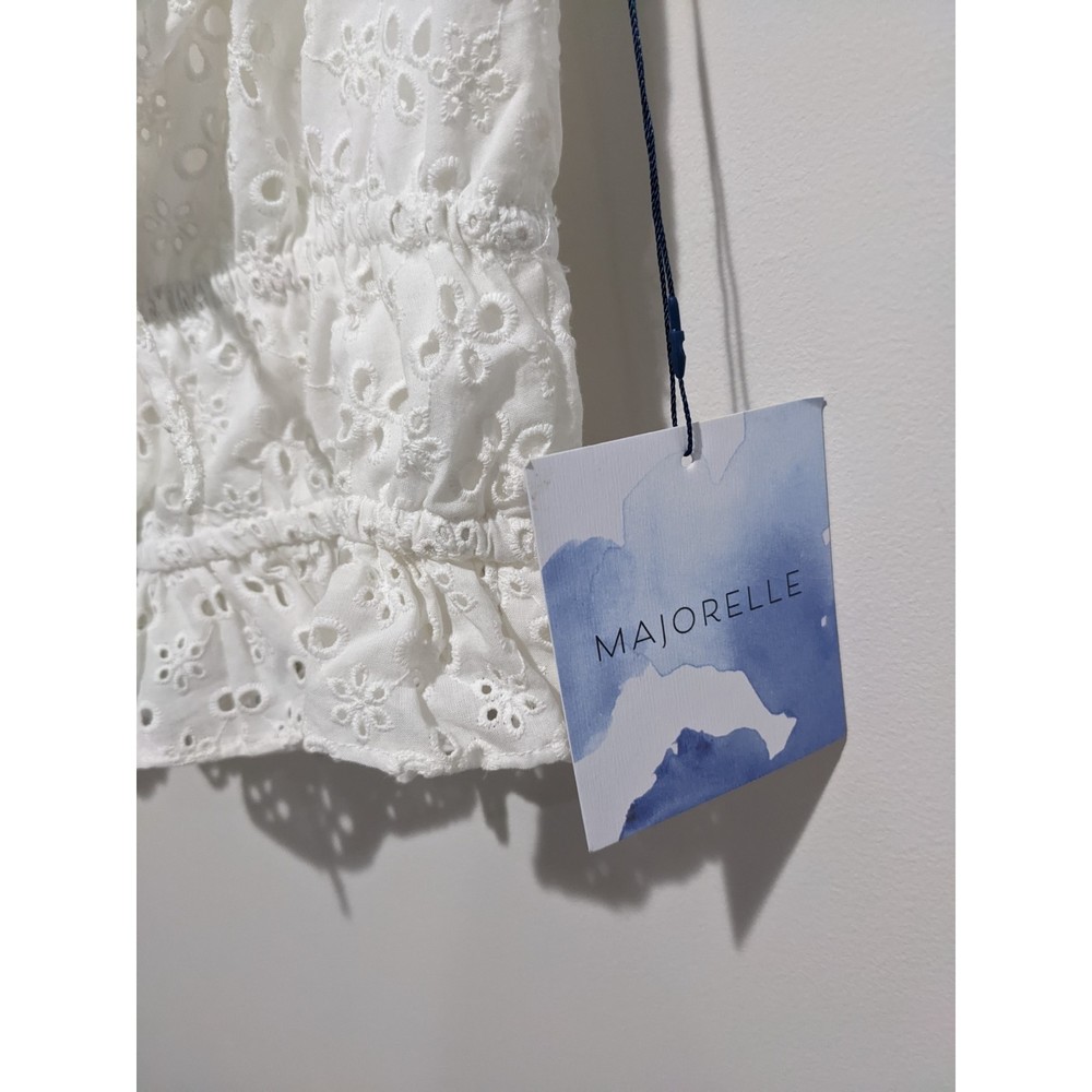 Majorelle White Eyelet Cottagecore Blouse Size XS - Picture 5 of 10